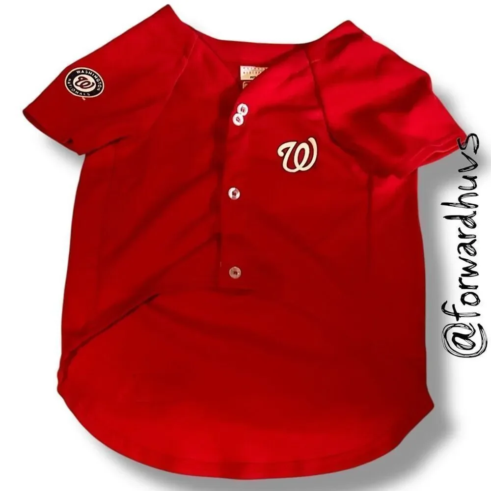 Washington Nationals Dog Jersey – Large – MLB Merchandise by Pets First Inc.